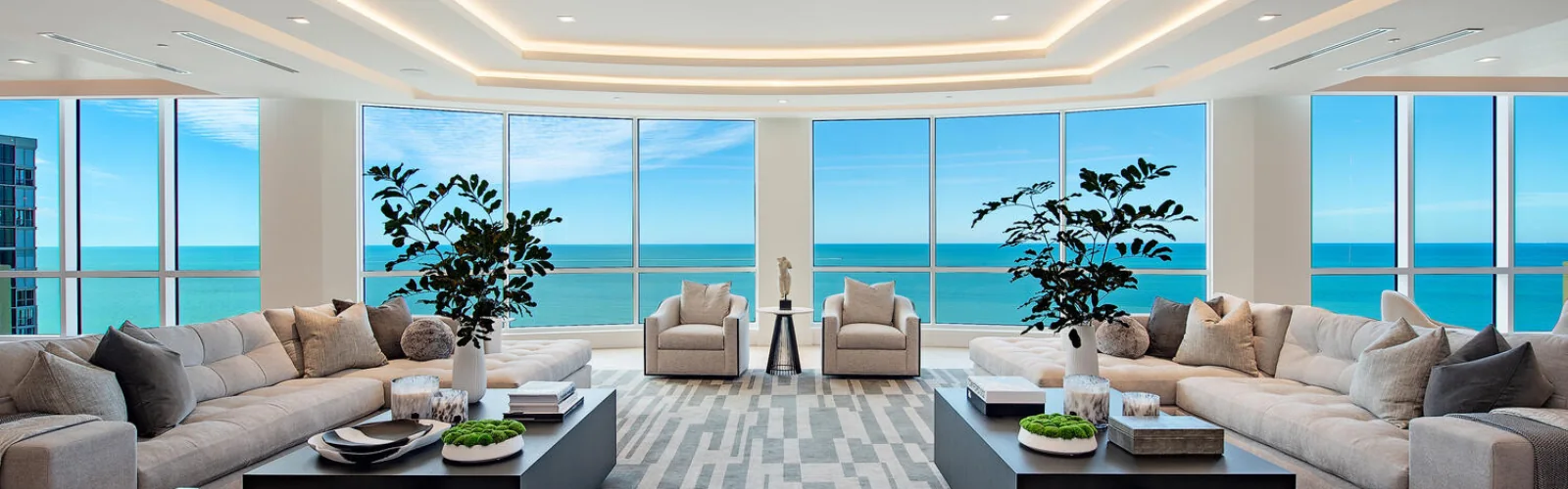 Luxury penthouse panorama overlooking Abu Dhabi